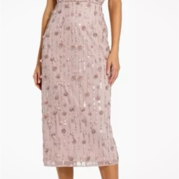 Mac Duggal Pink Embellished Midi Dress - Picture 3 of 7
